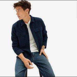 Everlane Heavyweight Overshirt Navy Shirt